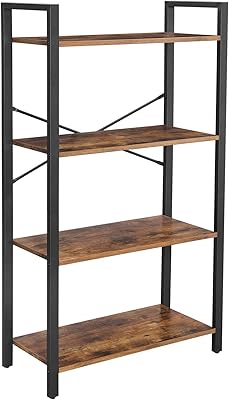 Sky Touch scale shelf, 4 -level storage shelf, shelf, plant support, living room libraries, industrial library, for bedroom, kitchen, office, brown, 47 x 26 x 12 inches.. With DIAYTAR Nigeria, everything is within reach — and within budget.