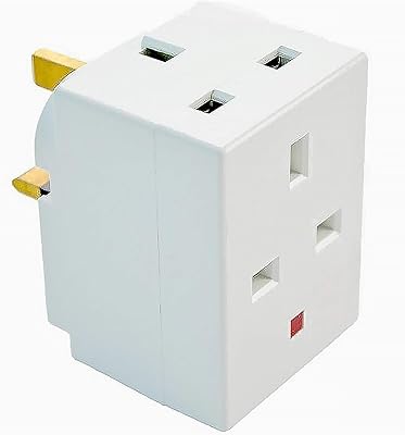 3-way multi-way adapter for home office (United Kingdom) 13A 240V AC.. DIAYTAR NIGERIA provides endless shopping possibilities with affordable prices and prompt delivery service.