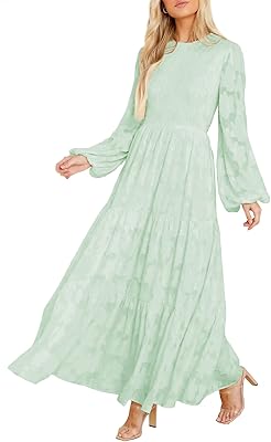 An elegant long dress for women with long sleeves a collar.. Experience the ease of modern shopping with DIAYTAR NIGERIA's comprehensive platform and quick delivery.