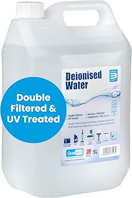 Disional water Qualkem Grade 3 5 liters - Disionized water for steam iron, steam cleaner, batteries and car radiators, car cleaning, aquariums - distilled steam water/deionized water/deionized water.. Online shopping made simple and affordable — DIAYTAR Nigeria.