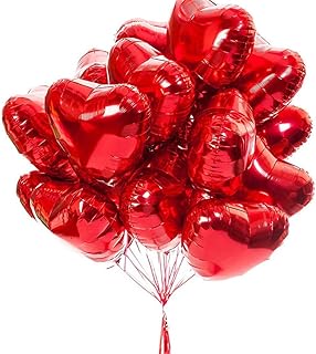 25 Mylar Balloons in the shape of a 18 -inch aluminum heart for birthday party decoration, wedding decoration, engagement festival, holidays, baby shower (red).. DIAYTAR NIGERIA puts thousands of products at your fingertips with affordable prices and delivery within a week.