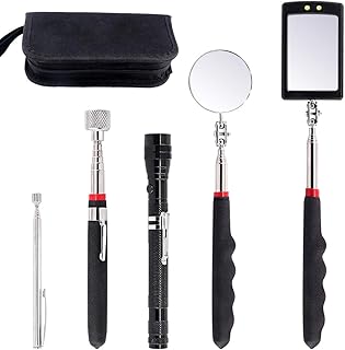 Sucleted magnetic telescopic picking kit with transport bag, 360 -degree rotary inspection mirror, 15 lb and 1 lb collection rod and flexible telescopic LED light (batteries included).. DIAYTAR NIGERIA: Your partner in affordable shopping with nationwide delivery in just 5-8 days.