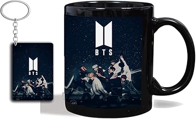 Friendskart BTS Logo Ceramic Cask Printed HD 350 ml Free keychain BTSFYJI9.. Nigeria’s trusted store online — DIAYTAR Nigeria never disappoints.