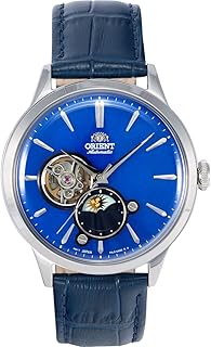 Japanese automatic/manual dressed watch with open heart sun and moon ", blue, blue.. Shop with intention at DIAYTAR NIGERIA, offering thousands of products at budget-friendly prices.