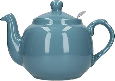 London Pottery Farmhouse mobile leafy teapot with ceramic infuser, turquoise, 4 cups (1.2 l).. Shop local, shop fast — DIAYTAR Nigeria delivers across the country.