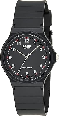 Casio adult unisex quartz watch, analog display and MQ-24-B1 resin bracelet, black, black.. Reliable delivery, all over Nigeria — that’s DIAYTAR Nigeria promise.