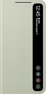 Samsung Smart Clear View protection shell for Electronics Galaxy S21 Fe - Samsung official hull - olive green, one size, (EF -ZG990cmege).. DIAYTAR NIGERIA brings the marketplace home to you with affordable prices and delivery in 5-8 days.