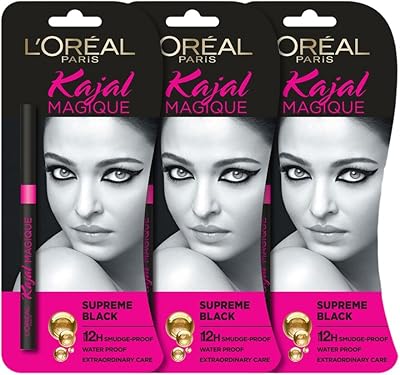 The oreal Parisian Parisian kajal (0.35 g, package of 3).. Your everyday shopping companion, DIAYTAR NIGERIA offers unbeatable value with nationwide delivery.