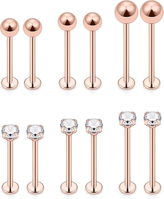 FTOVOSYO 12 PIECES 14G 16G 16G Stainless steel cheek jewelry Labret Long tongue Language Rings Piercing Piercing Bodies For Women Men Length 14mm -9mm.. DIAYTAR NIGERIA: Where affordability meets variety in Nigeria's most comprehensive online marketplace.