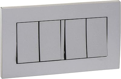 Schneider Electric KB34_as VIVACE SILVER - Unidirectional panel switch 4 groups - 16AX - Silver.. Your complete e-commerce destination, DIAYTAR NIGERIA combines variety with budget-friendly nationwide shipping.