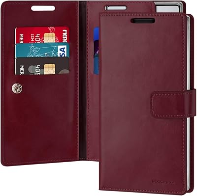 Gooseberry Mansour portfolio protective case for Samsung Galaxy Note 10 (2019) with double-sided flap and card holder (wine color).. Your complete retail destination, DIAYTAR NIGERIA combines extensive variety with prompt delivery.