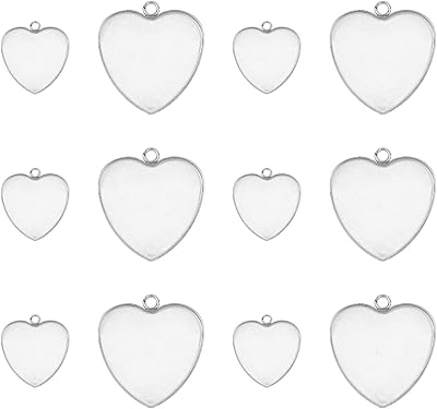 Buspin tray in the shape of a unicraftal heart, in stainless steel, virgin telescope, pendant tray, virgin charms base for photo collar, manufacturing of craft jewelry in resin resin.. Skip the traffic, shop online — DIAYTAR Nigeria brings it to you.