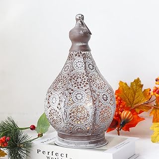 Moroccan style battery lamp GHY Design, ancient metal suspension operating with 10.5 "batteries, wireless lamp for bedroom, wedding, garden, interior porch.. Experience the power of choice with DIAYTAR NIGERIA's extensive catalog and reliable delivery service.