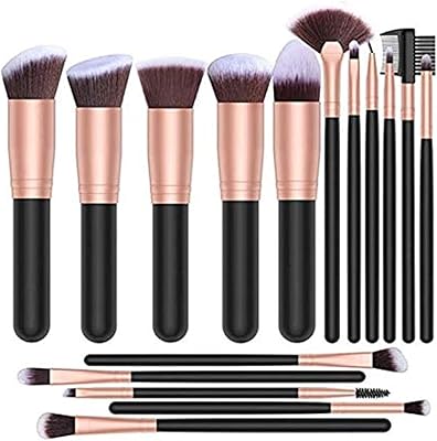 Set of 16 luxury makeup brushes, synthetic makeup brushes for foundation, powder mixture, blush, corrector, eyeshadow, pink gold.. DIAYTAR NIGERIA: Where affordability meets variety, with thousands of products delivered in less than 8 days.