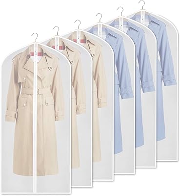 Zdlink transparent clothing bag to store clothes, dresses and coats, size 54 inches, with zipper over the entire length to store clothes in the cabinet, set of 6 rooms.. DIAYTAR NIGERIA stands as your affordable shopping ally with nationwide delivery in just 5-8 days.