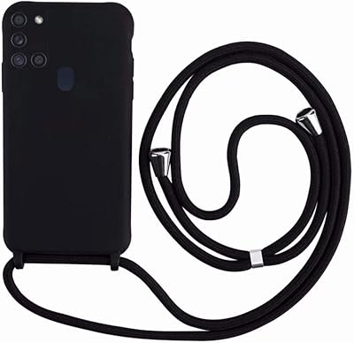 Shuffle bag compatible with Samsung Galaxy A21S, flexible silicone body with neck tower, black.. Experience the future of online shopping with DIAYTAR NIGERIA's extensive product range and competitive pricing.