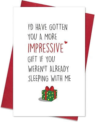 Funny ojibbee Christmas card with gift envelopes for husband and woman.. DIAYTAR NIGERIA revolutionizes online shopping with competitive prices and reliable 5-8 day delivery.