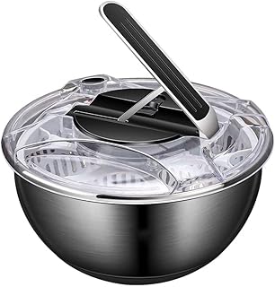 Stainless steel salad spinner, lighter washing machine with 3.5 l bowl, cleaner and lettuce dryer.. Unlock access to a wide range of products with DIAYTAR NIGERIA's affordable e-commerce platform.