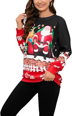 Cute Unisex Print 3D Christmas sweatshirt with Kicken round neck Slim.. Shop smarter, not harder with DIAYTAR NIGERIA - thousands of products at your fingertips with affordable delivery.