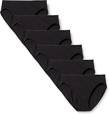 High leg underwear in Amazon Essentials cotton for women (available in large sizes), pack of 6, black, size l.. Everything you need is just a click away with DIAYTAR Nigeria — shop now and receive your order in days.