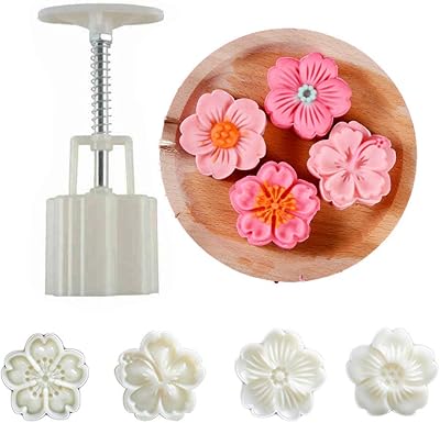 4 pieces 50g set of Cherry Flower Flower Cake Tampons Biscuits Tampons from the Mi-Automne Hand press Festival for cutting cookies, candy and pastry decoration.. DIAYTAR NIGERIA: Where shopping meets satisfaction with affordable prices and reliable 5-8 day shipping.