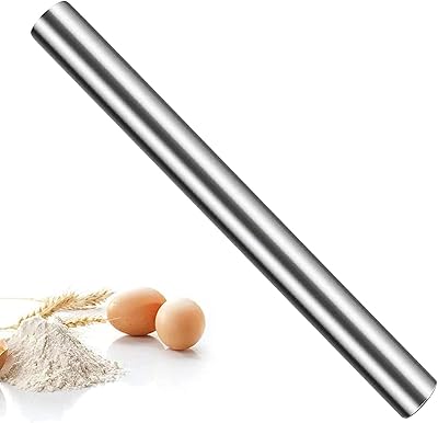 ECV stainless steel pastry roller, 22 cm non -stick for cooking fondants, pizzas, pies, pastries, pasta and cookies.. Your complete e-commerce solution, DIAYTAR NIGERIA offers variety and value with nationwide shipping.
