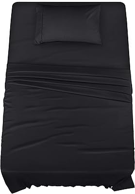 Double and soft microfiber double bed set, 3 -room resistant, wrinkles and stains, Utopia Bedding - Black.. Discover endless possibilities with DIAYTAR NIGERIA's extensive product range and affordable shipping.