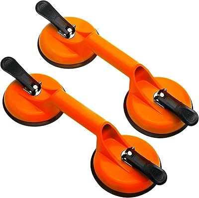Glass suction cups to lift large glasses/tiles/panels/mirrors/windows/car windshield/Robust aluminum suction hook/Handle/Automatic discharge tool (suction cup with two jaws).. DIAYTAR NIGERIA makes quality accessible to all with our affordable prices and quick delivery service.