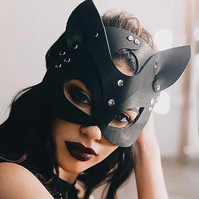 Leather chat cosplay mask for women, fox and rabbit masks, animal half-masque, Halloween party for women.. Shop efficiently with DIAYTAR NIGERIA, offering thousands of products at unbeatable prices delivered promptly.
