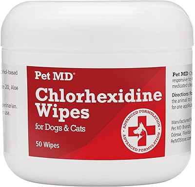 Petmd chlorhexidine wipes with ketoconazole and aloe vera for cats and dogs, 50 units.. Experience budget-friendly shopping at DIAYTAR NIGERIA, Nigeria's premier online marketplace with quick delivery.