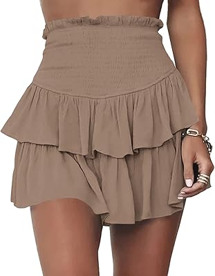 Mini high-waist skirt Meikulo for women with shorts Shorts, a beige, m.. Nigeria’s trusted store online — DIAYTAR Nigeria never disappoints.