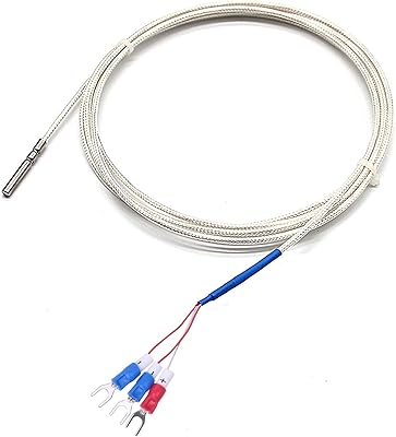 RTD PT100 Temperature sensor probe waterproof JHVA in 3 -wire stainless steel, high precision beach: -50 to 200 threads of 2 meters.. Shop with purpose at DIAYTAR NIGERIA and discover a world of products at budget-friendly prices.