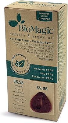 Biomagic hair dye, 60 ml - 55/55 dark dark red.. Discover thousands of products on DIAYTAR Nigeria with delivery between 5 to 8 days across the country.