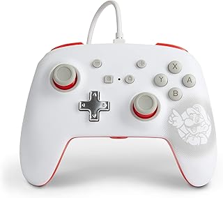 Improved wired controller Powera Nintendo Switch - Mario Blanc, Playpad, wired video game controller, play controller - Nintendo Switch.. DIAYTAR NIGERIA brings the joy of affordable shopping to your fingertips with delivery in less than 8 days.