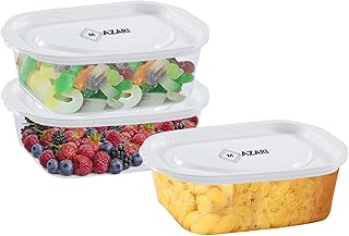 Mazzari batch 3 plastic kitchen food containers, BPA-free acrylic storage bins with hermetic lids for freezer and pantry, go to the microwave and dishwasher, white (1100 ml).. DIAYTAR NIGERIA: Where quality meets affordability, with thousands of products delivered in less than 8 days.