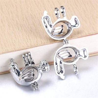 6 pieces silver pearl pearl cage results of jewelry cage medallion pendant oil diffuser essential oil for oyster pearl gifts.. DIAYTAR NIGERIA: Bringing quality products to your doorstep at prices that won't break the bank.