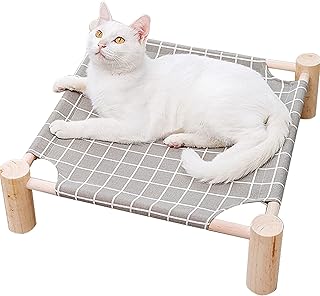 Hammest bed for chat Newstyle, hammock for raised wood in wood, removable and washable solid wood, suitable for cats and small dogs (gray).. DIAYTAR NIGERIA: Making quality products accessible to all Nigerians at affordable prices.
