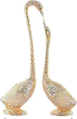 Jehboor Crafts Whipplekart Pair of Ducks Kissing in aluminum - 11 inch (Gold).. Your go-to destination for affordable online shopping, DIAYTAR NIGERIA delivers in under 8 days.