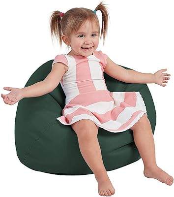 Home cotton pear pouf for children, 50 cm long x 80 cm wide, dark green, full size.. DIAYTAR NIGERIA delivers on convenience and affordability with our reliable nationwide shipping.