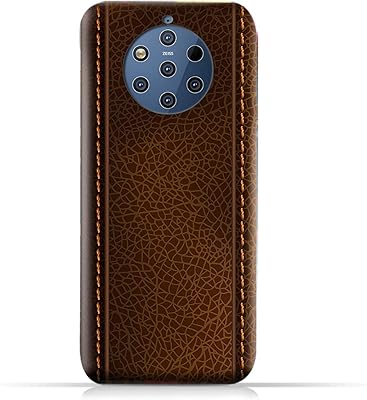 Silicone and TPU Silicone Design Protection Coque for Nokia 9 Pure View with brown leather pattern.. Experience retail therapy without the financial stress at DIAYTAR NIGERIA's budget-friendly marketplace.
