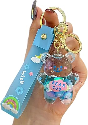 Kawaii Liquid Floating Cute Floating Quicksand Key Calm Bag Key Casselet Broach Key Casters For Women Girls.. Make shopping fun and stress-free with DIAYTAR Nigeria.