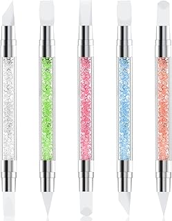 Skihd Nail Art Pen Brushes 5pcs Silicone with double end with rhinestones, sculpture pen for nail design, sculpture, nail art and nail shaping effect.. DIAYTAR NIGERIA connects you with thousands of products at competitive prices, delivered within a week.