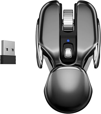 Rechargeable wireless metal mouse with ergonomic design with 2,4 GHz USB nano receiver and silent and waterproof metal base, ergonomic portable optical mouse for pc, laptop, computer.. Reliable delivery, all over Nigeria — that’s DIAYTAR Nigeria promise.