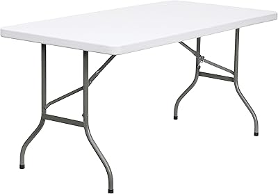Folding plastic table white granite flash furnature, 5 feet long.. Shop without limits at DIAYTAR NIGERIA and receive your purchases at budget prices within the week.