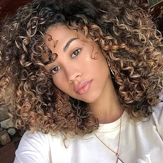 Beauty Forever Wig of Curly and bouncing human hair with blond honey reflections with bangs, short wavy bob wig, machine, large curly wig for black women, density 150 % 12 inches.. Shop with confidence at DIAYTAR NIGERIA, Nigeria's premier affordable e-commerce platform.