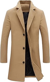 Long trench coat with single buttoning for men, fitted cutting, lars amadeus, m.. DIAYTAR NIGERIA transforms dreams into deliveries with our affordable prices and 5-8 day shipping.