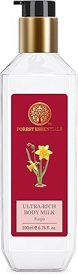 Ultra -rich body milk Nargis Forest Essentials, 200 ml.. Experience convenient online shopping on DIAYTAR Nigeria — wide selection and affordable delivery.