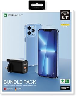 A set of protective shells for iPhone 13 Pro with 20 W fast charger and Amazing Thing tempered glass screen protector.. DIAYTAR NIGERIA: Simplifying access to thousands of products with affordable nationwide shipping.