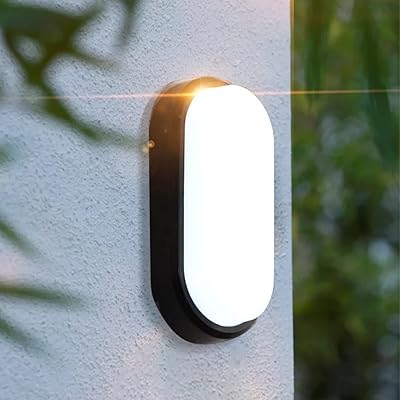 Royal Apex Oval Apex LED lamp on surface with black edge - IP65 waterproofing - for outdoor porch, garden, etc. (18 W - daylight).. Order today, receive in days — DIAYTAR Nigeria makes it possible.