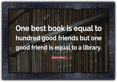PNF-344 Motivation quotes A better book is equivalent to a hundred good friends but a good friend is equivalent to a library with painting on synthetic wooden frame (13.5x19 inch, multicolored, synthetic).. Nigeria's most diverse e-commerce platform delivers quality and affordability to your doorstep in 5-8 days.
